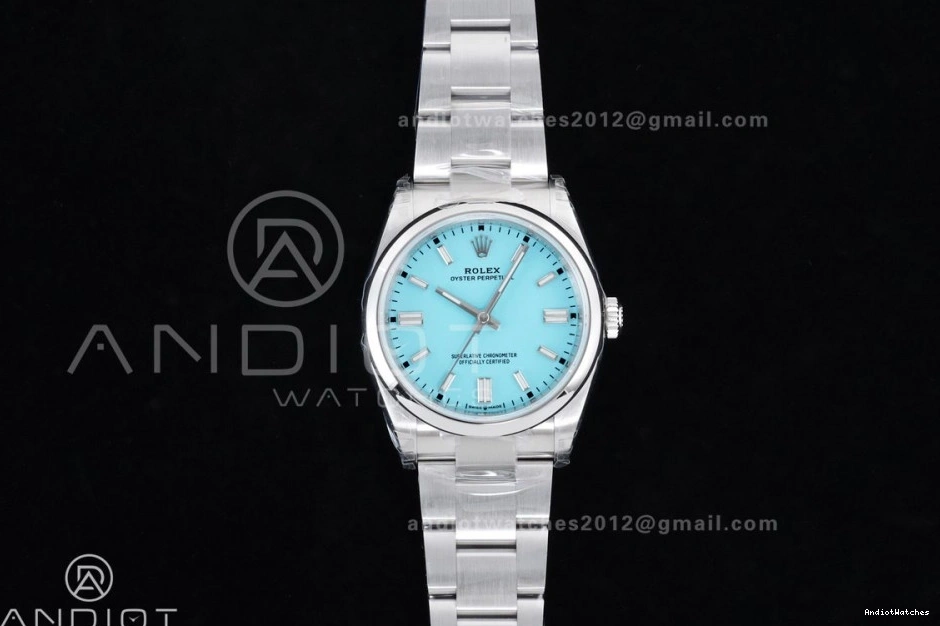 979 Best 1:1 Steel Oyster Dial DD3230 Tiffany 904L Edition Perpetual VSF V Blue 36mm 126000 FastDry 0821
